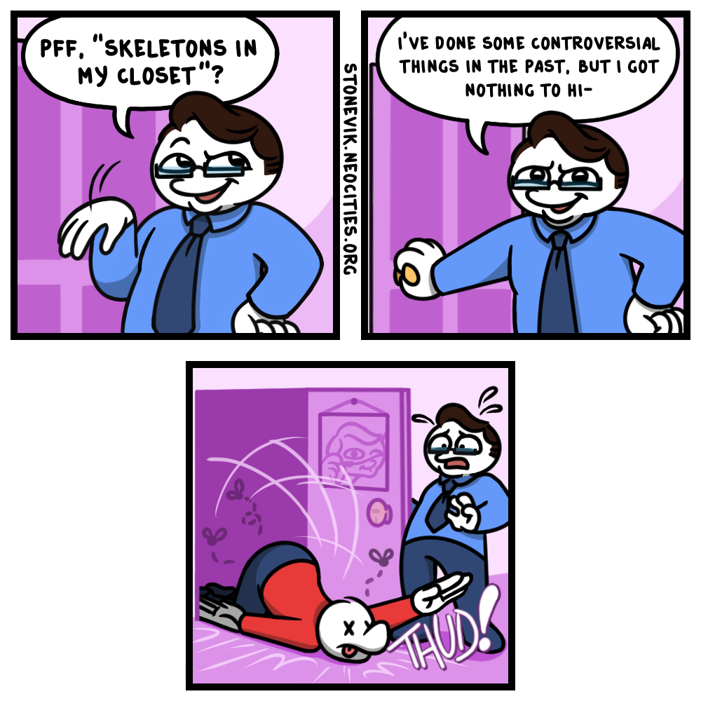 stonevik comic about stonetoss getting caught for hiding his past online identity redpanels