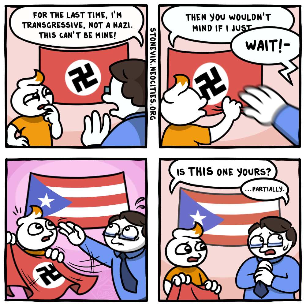 stonevik comic about stonetoss being half puerto rican
