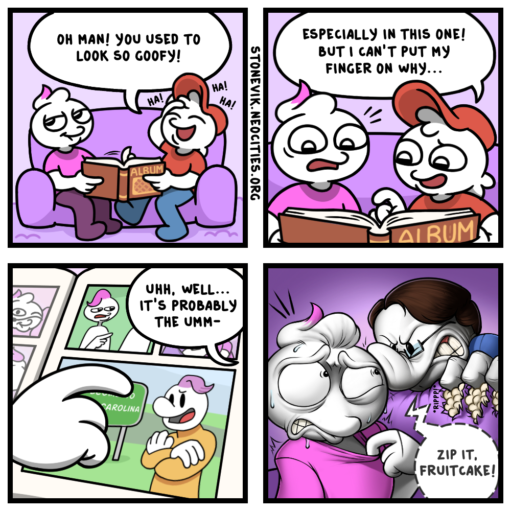 stonevik comic about traveling back in time to stop stone's circumcision (i tried saving him im sorry guys)